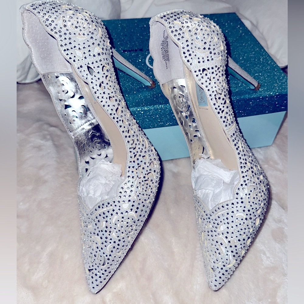 Betsy Johnson heels bling heels
